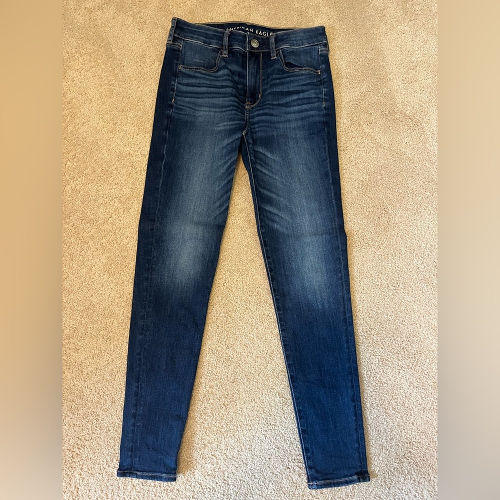 American Eagle Outfitters regular fit hi-rise skinny jeans - Picture 1 of 3